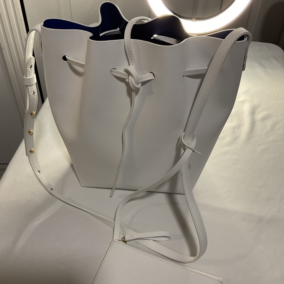 Chic White and Blue Handbag Designer bag